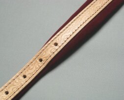 Bretelles 120 basses - SLM203 cuir en couleur naturelle/bordeaux