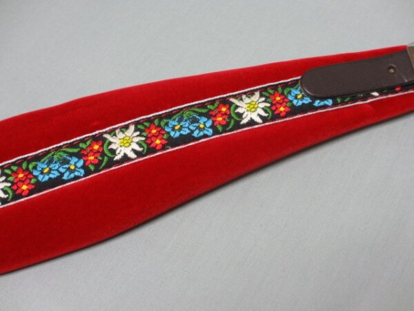 accordion shoulder strap 120 bass - IT342 s-form Folklore red
