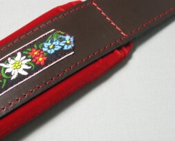 bass strap 48 bass - IT713 Folklore 5 cm wine red