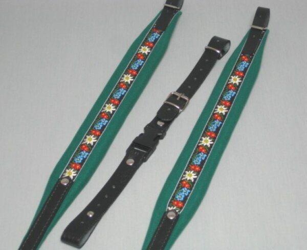 accordion shoulder strap 120 bass - IT342 Folklore green