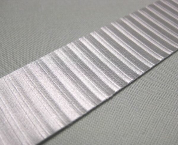 bellow strip/ calico black 100 x 2.4 cm silver