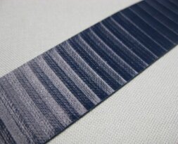 bellow strip/ calico black 100 x 2.4 cm silver