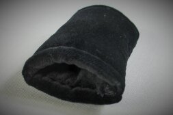 Schnallenschoner IT velur schwarz gerade